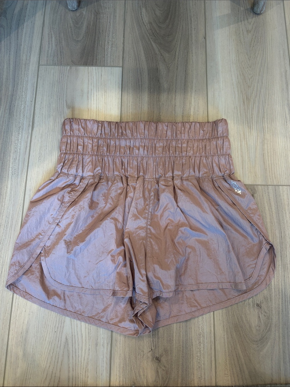 FP Movement by Free People Shimmery Rose Pink Athletic Shorts